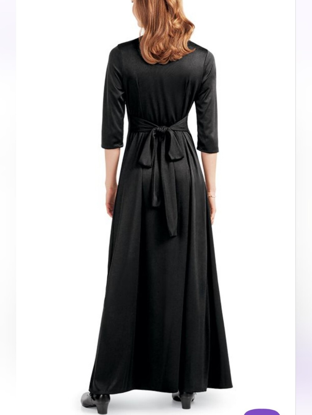 Southeastern Performance Apparel Concert Choir Dress Black Mara 3/4 sleeve Bow